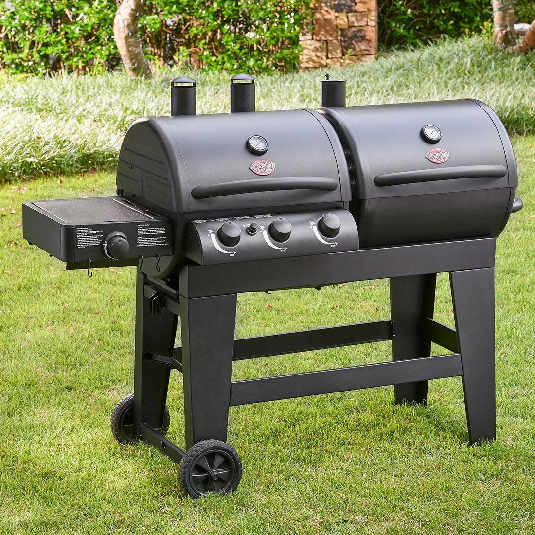 Dual grill with smoker hotsell