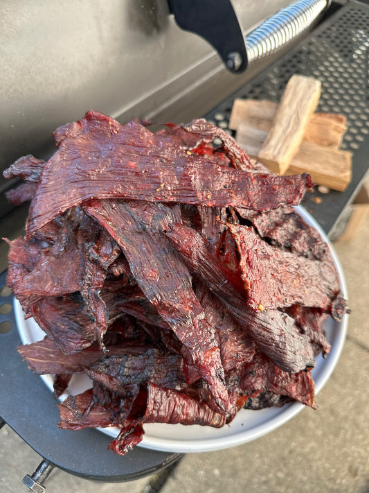 Smoked Beef Jerky on an Offset Smoker