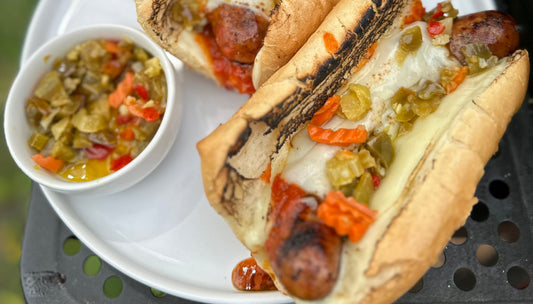 Grilled Pizza Sausages