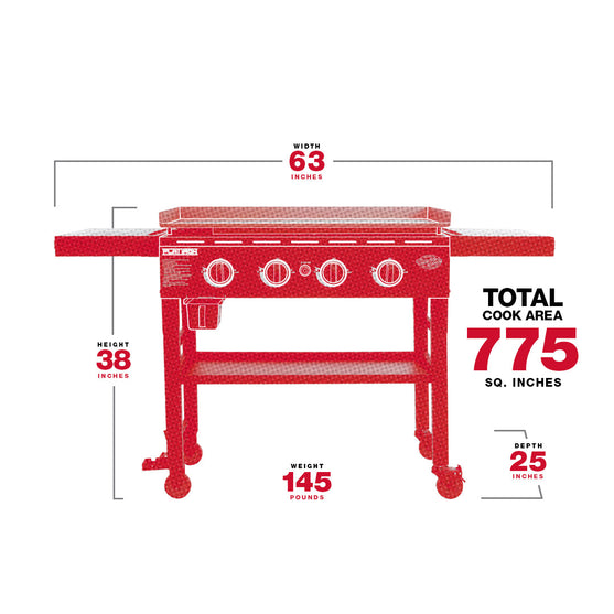 Flat Iron® Gas Griddle with Lid Spec Image