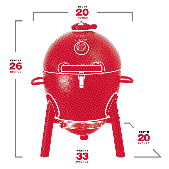 AKORN® Jr. Kamado Charcoal, Grey Spec Image