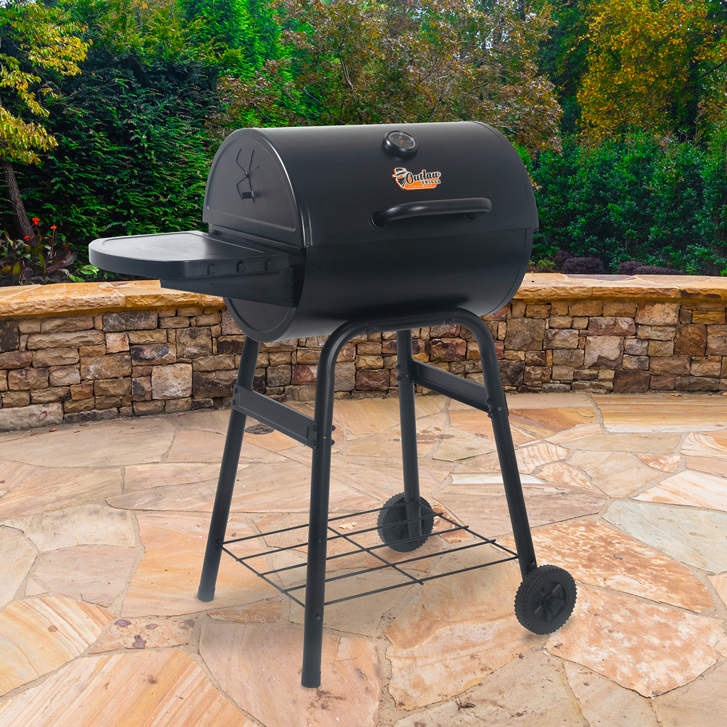 Outlaw™ Grills Maverick™ Barrel Style Charcoal Grill