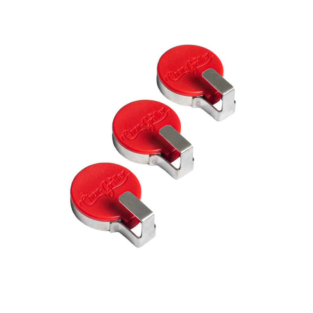 Char-Griller Flat Iron™ Magnetic Tool Hooks - 3pk